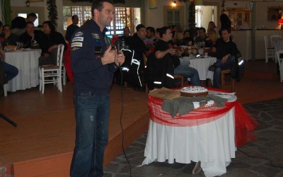 O Βασίλης Ορφανός προσκεκλημένος στην κοπή πίτας του Transalp Hellas Club.