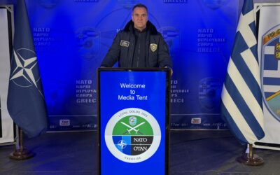 O Βασίλης Ορφανός στην ημέρα  Διακεκριμένων Επισκεπτών της Άσκησης «ΧΡΥΣΟ ΞΙΦΟΣ – 25»/“GOLDEN SWORD – 25 (GOSW – 25)”